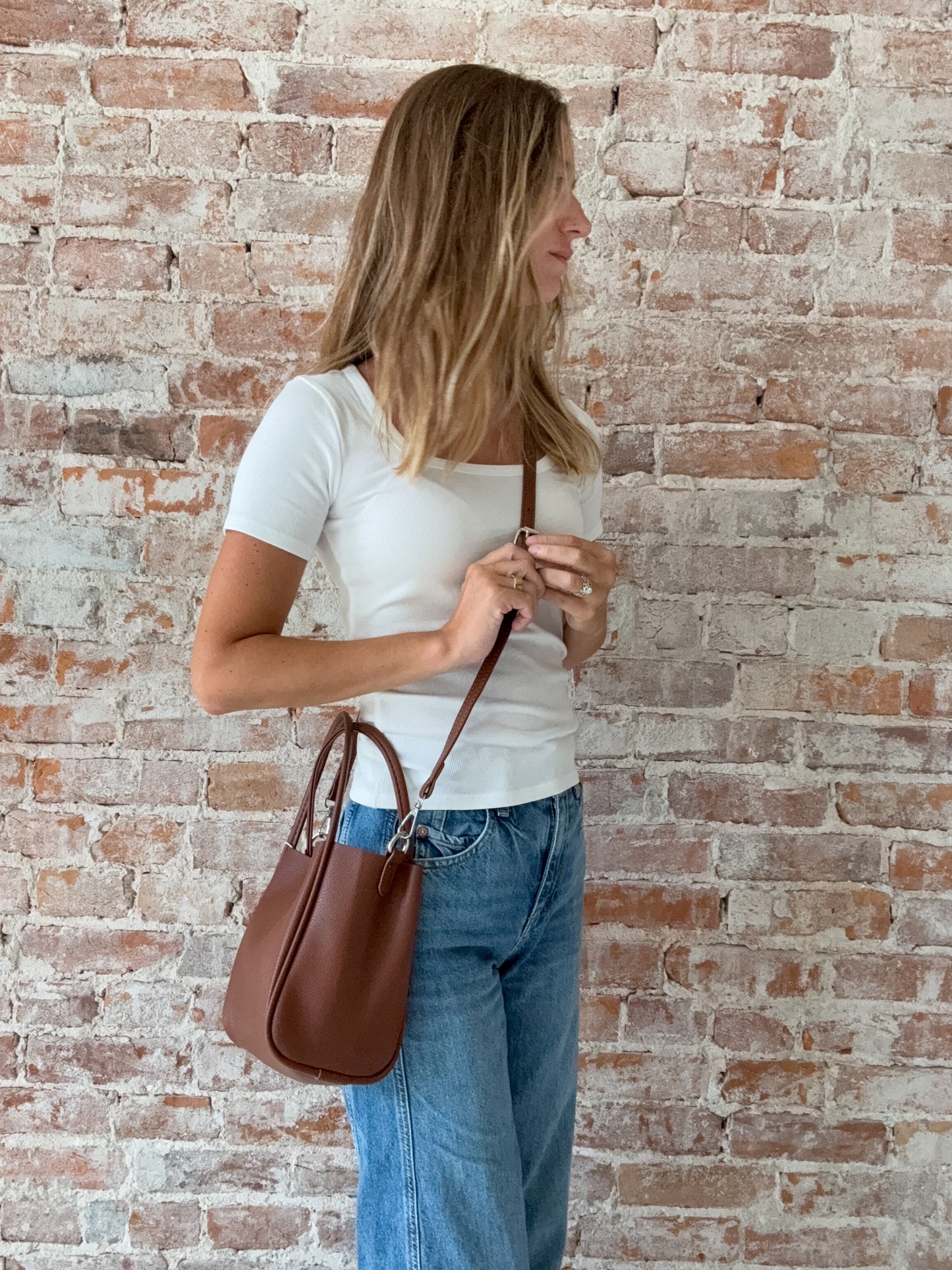 Brooklyn Bucket Bag : Brown