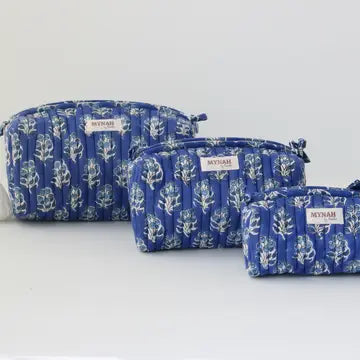 Denim Blue Cosmetic Bag