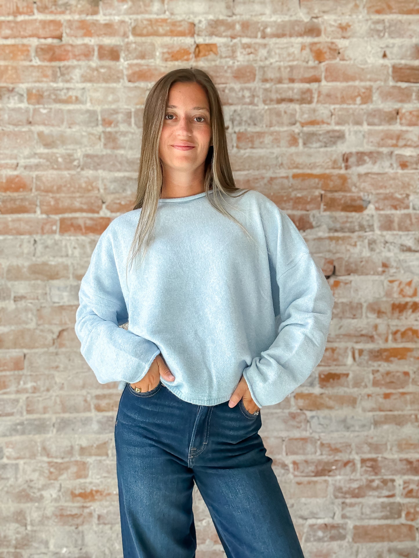Piper Pullover Sweater : Sky