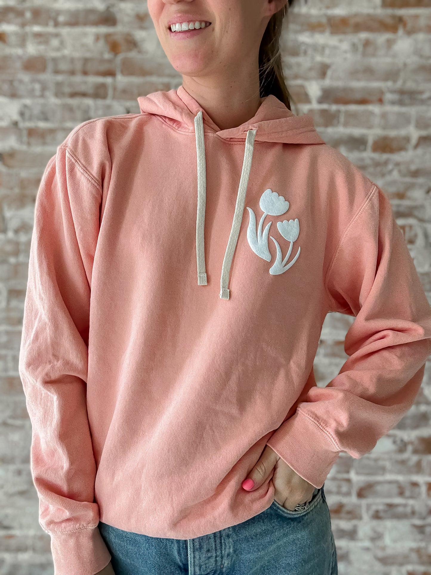 Tiptoe Hoodie : Peachy (Comfort Colors)