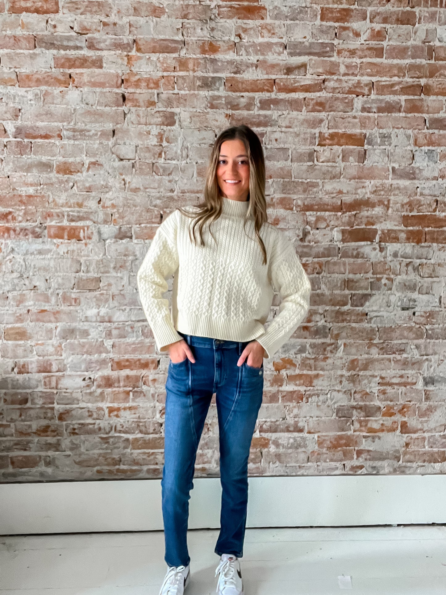 Free People: Beacon Mid Rise Slim Crop