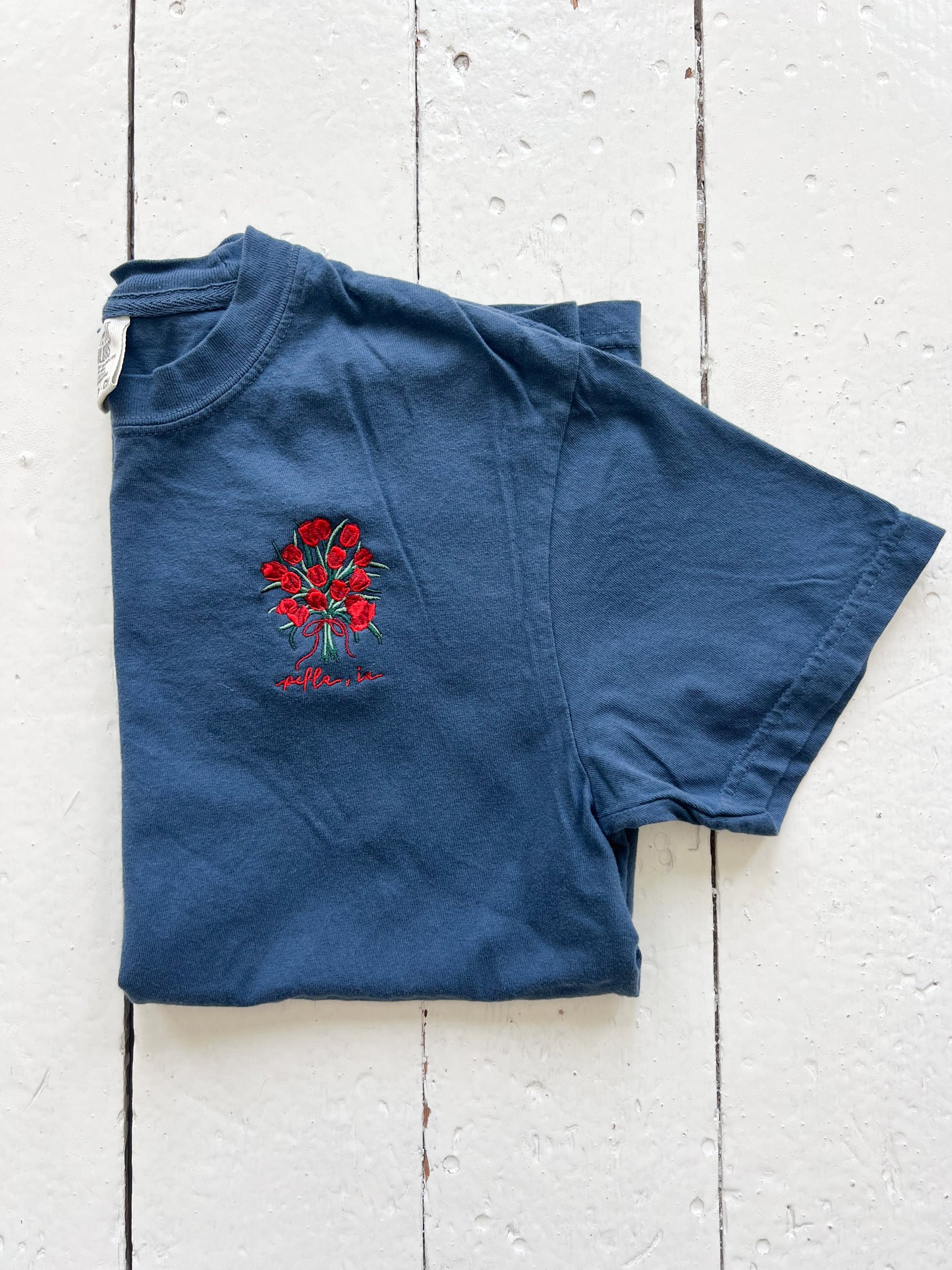 Tulip Bouquet Tee : Navy