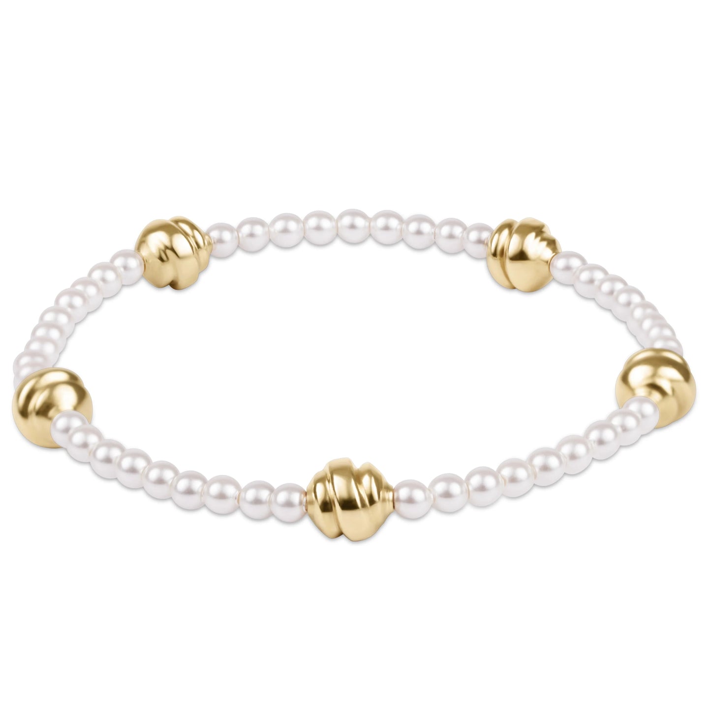 E Newton: Admire Small Gold 3mm Pearl Bracelet