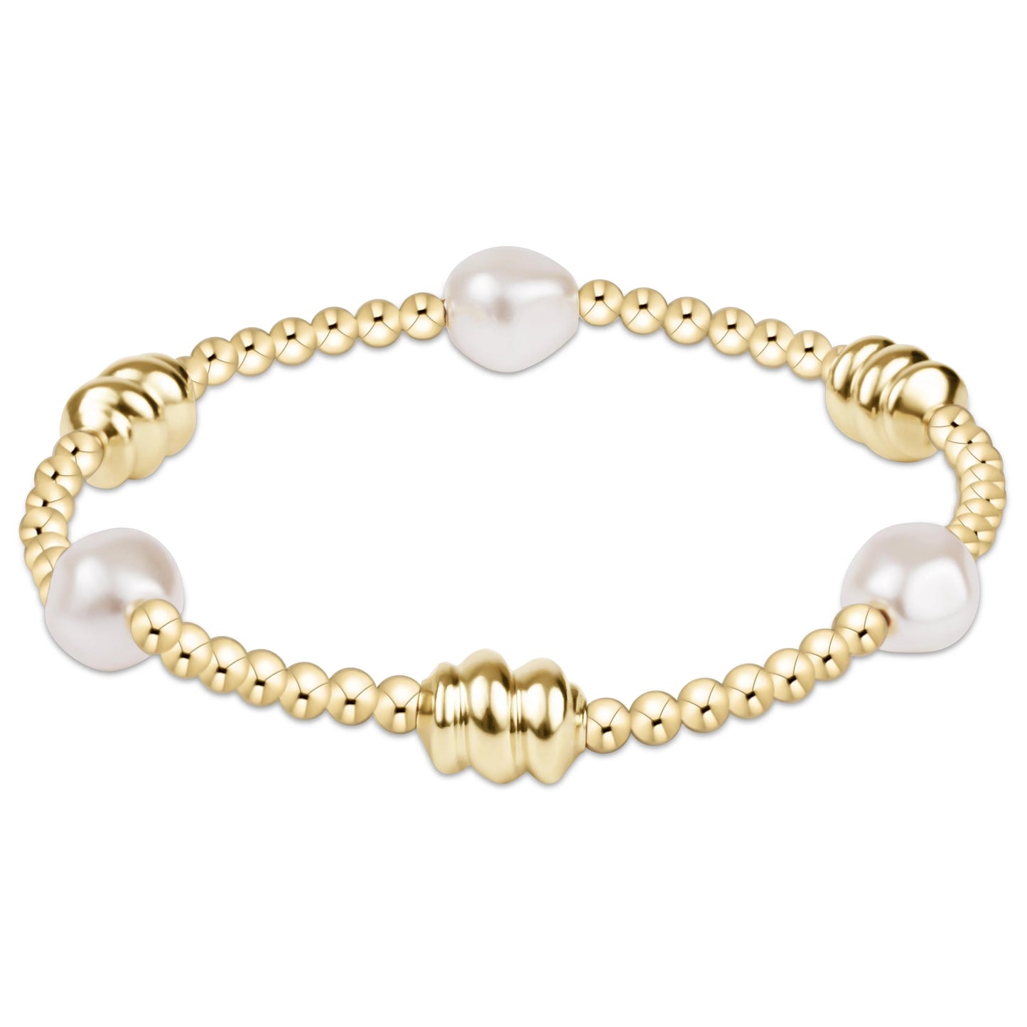 E Newton: Admire Gold & Admire Pearl 3mm Bracelet