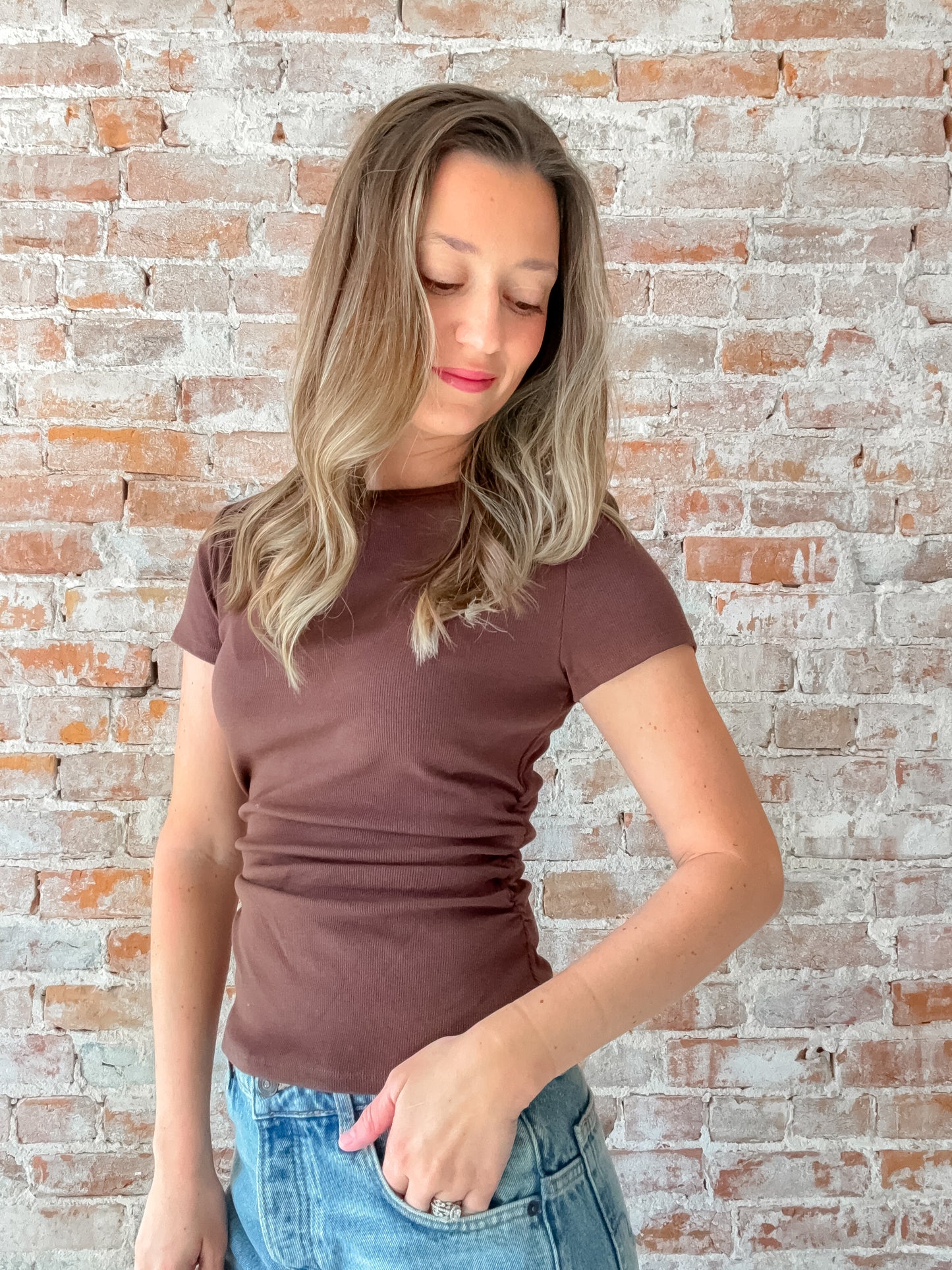 Elaina Top in Brown