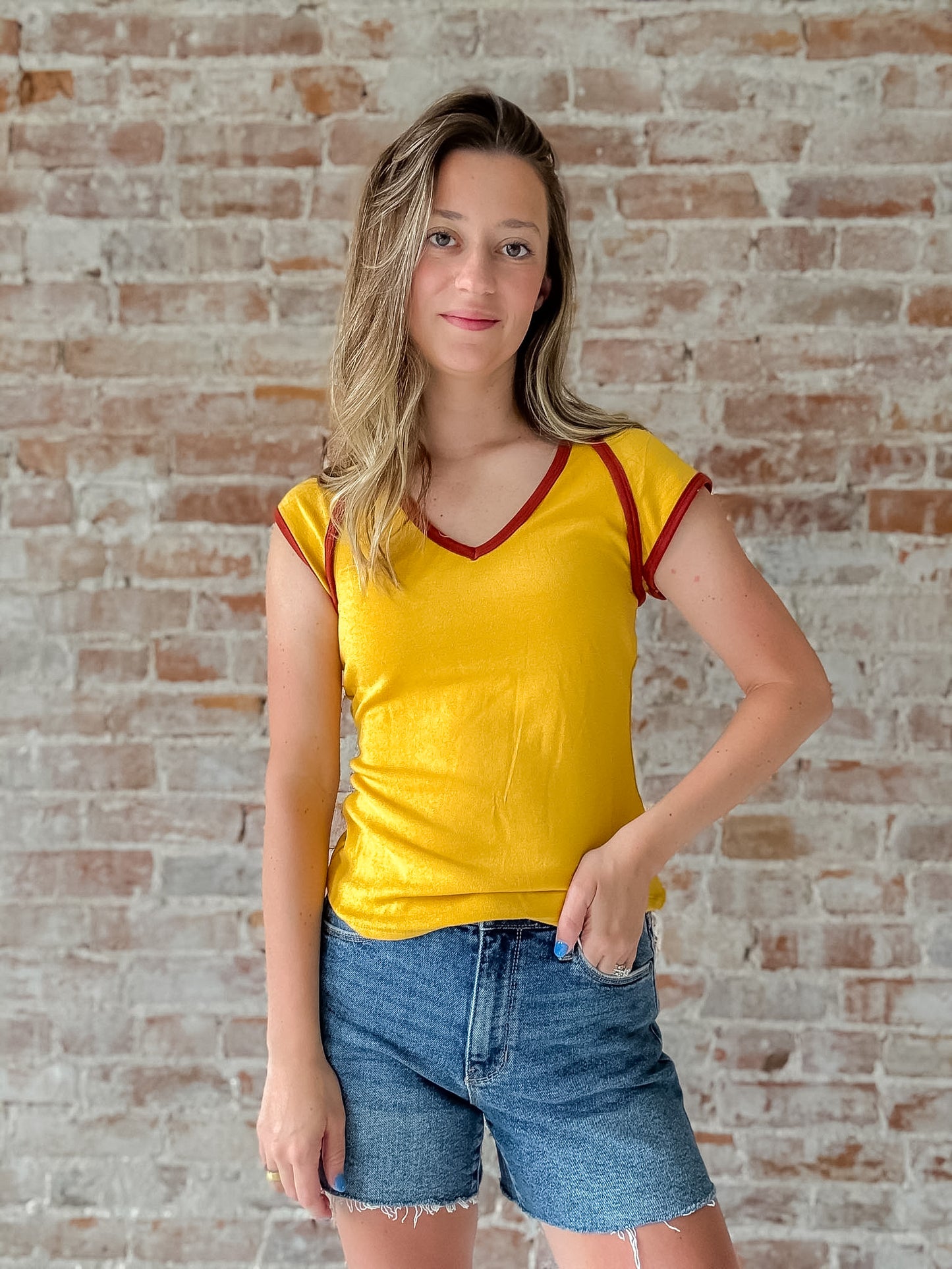 Patricia Top in Vintage Gold