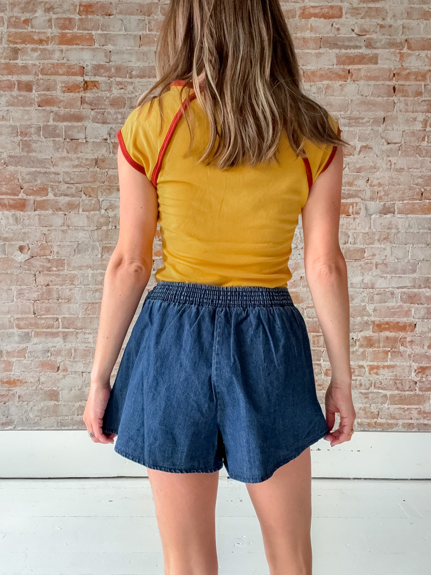 Chambray Skort