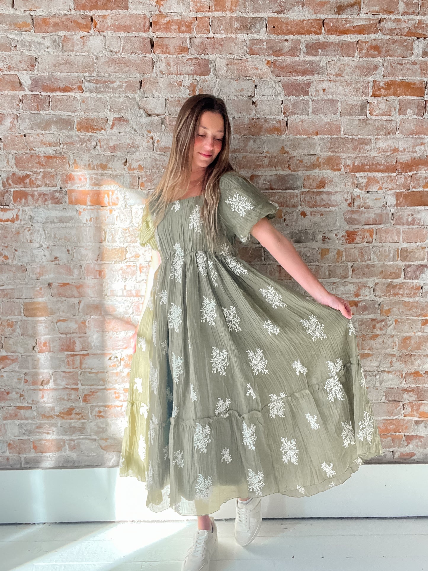 Belle Dress : Olive