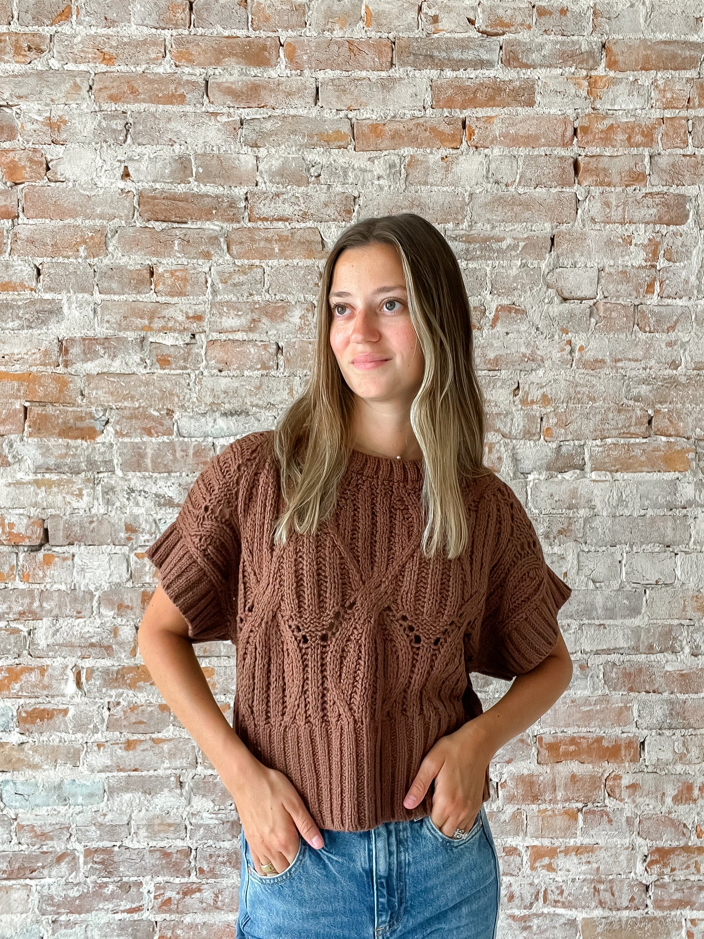 Cali Crochet Top : Brown