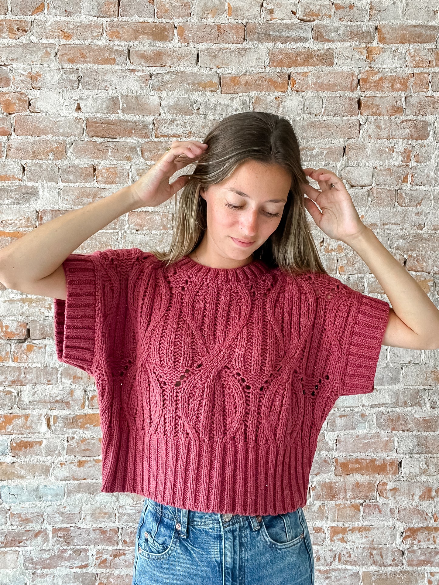 Cali Crochet Top : Wine