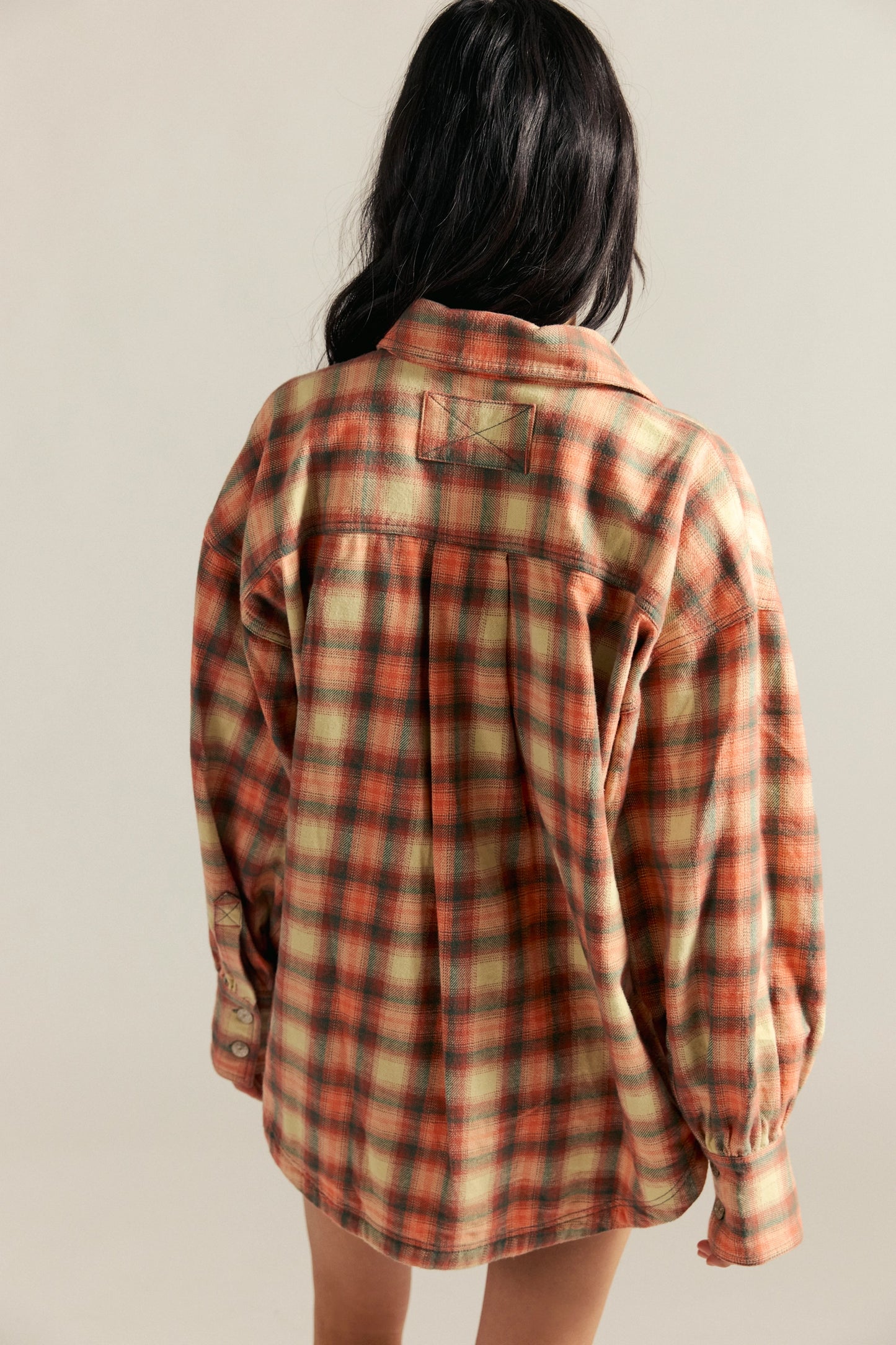 Free People : Ashley Flannel in Sand Combo