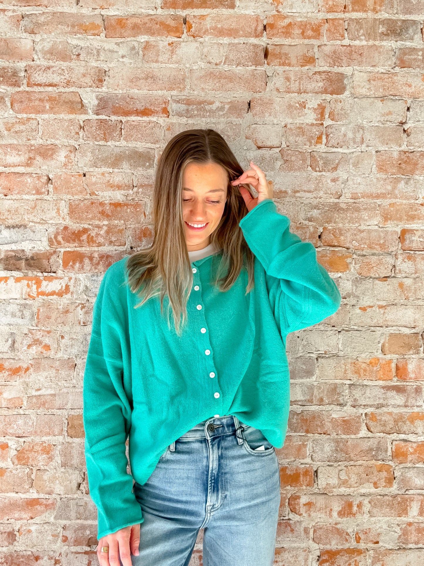 Piper Cardigan : Teal