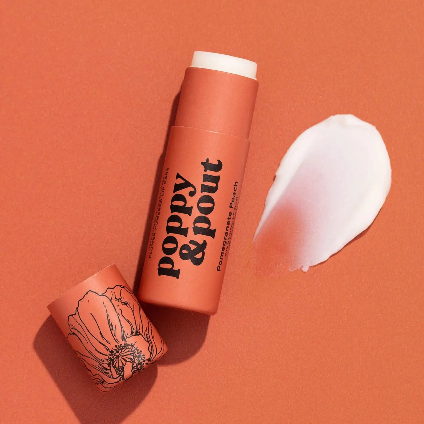 pomegranate peach lip balm