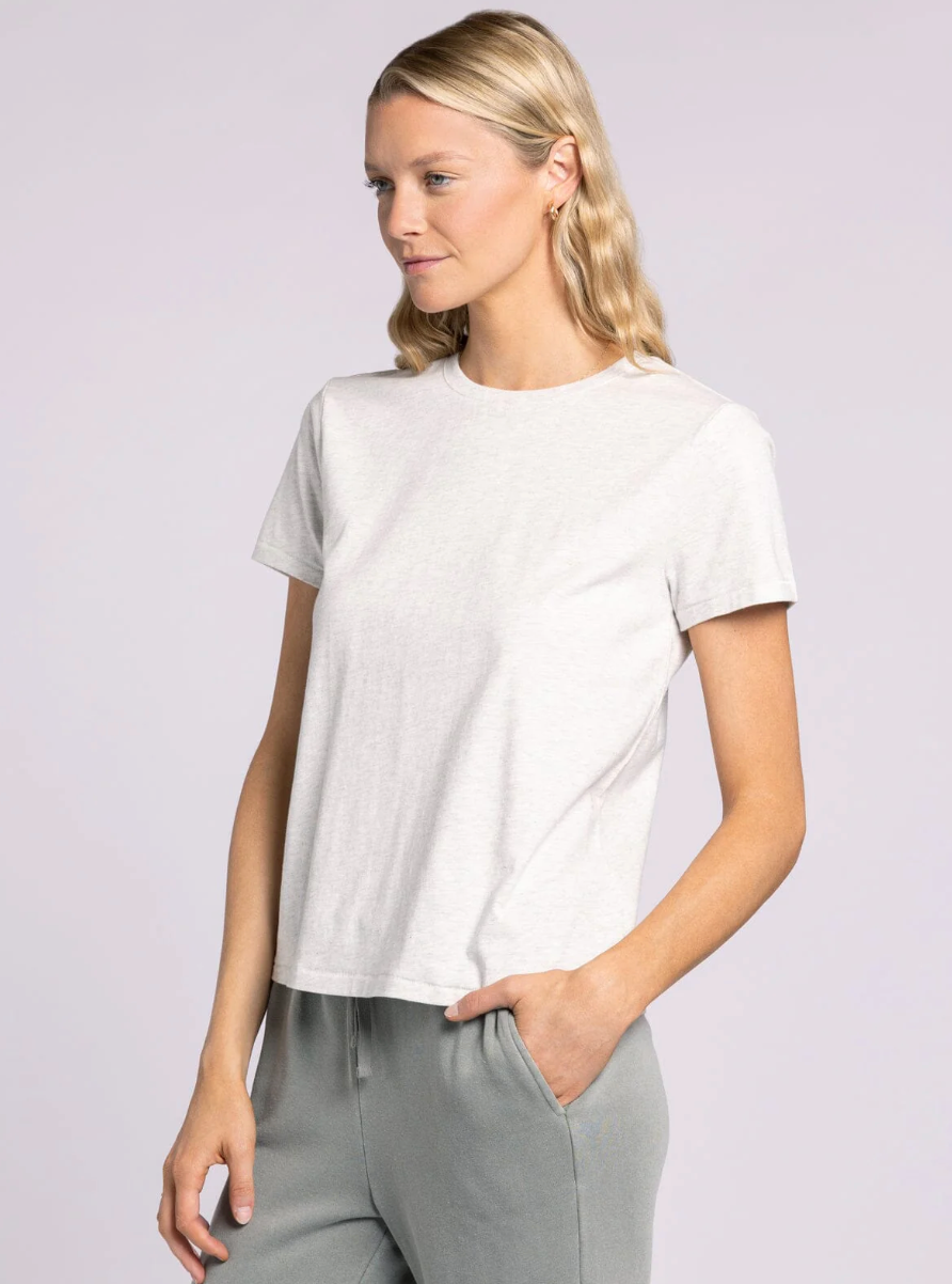 Asher Tee : Light Heather Grey
