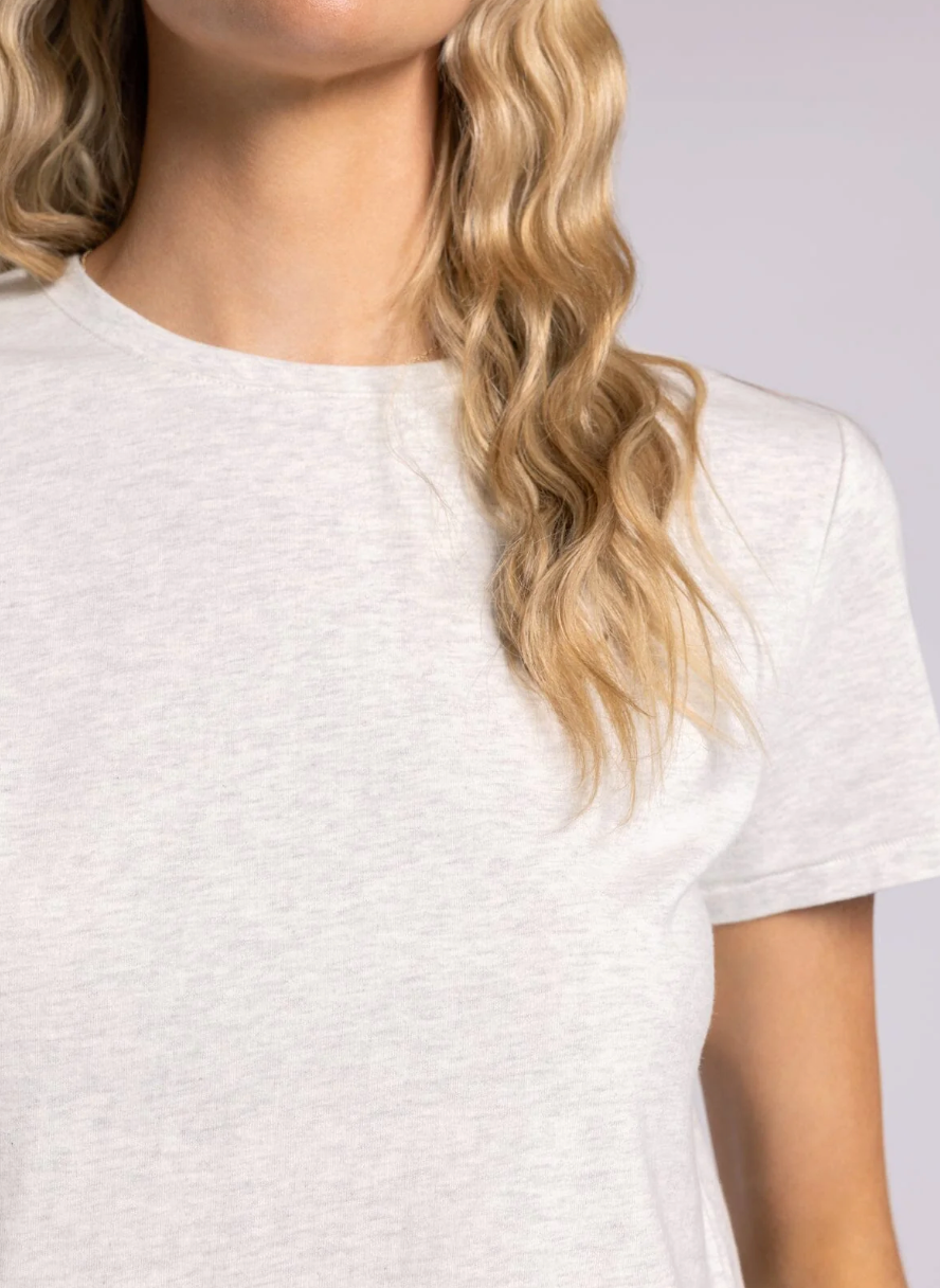 Asher Tee : Light Heather Grey