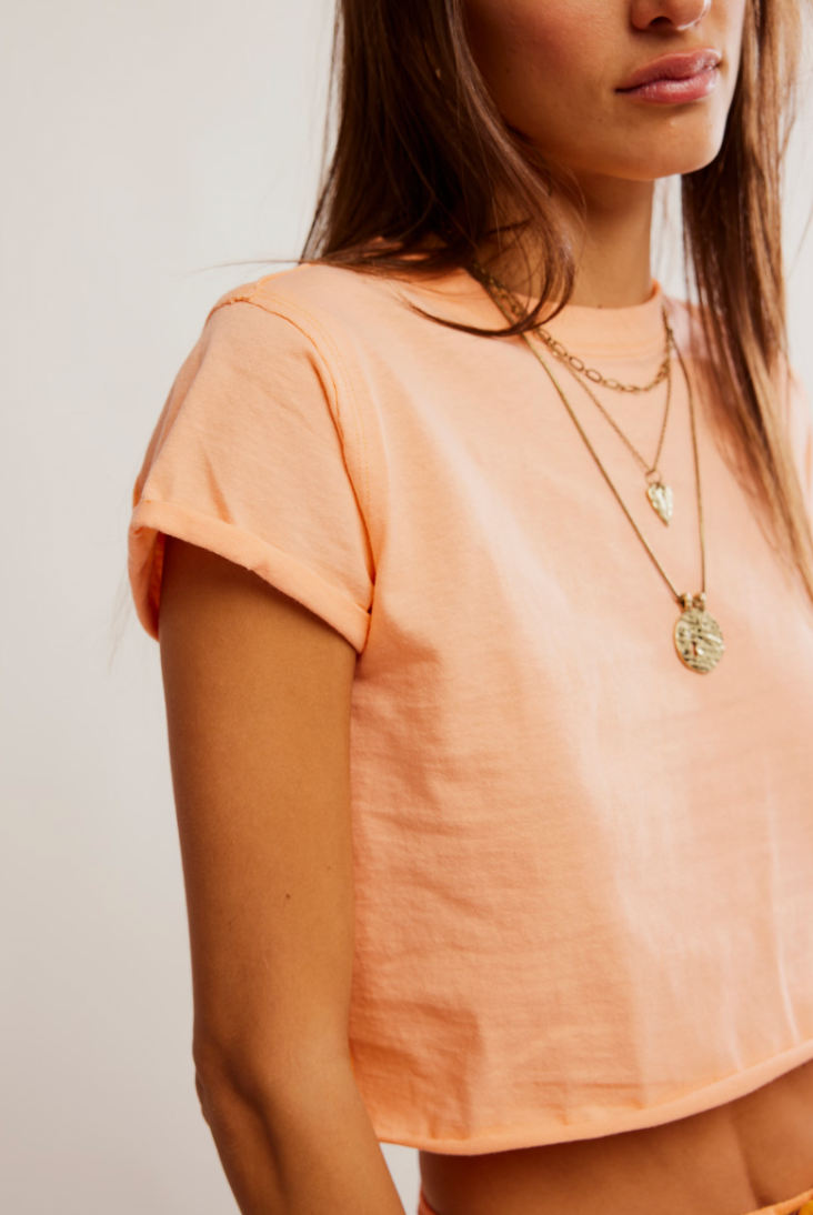 Free People : Perfect Tee in Spring Melon