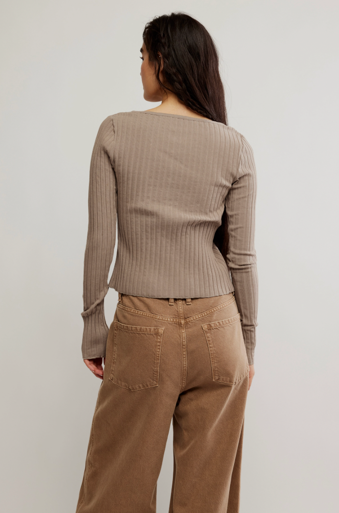 Free People: Tilly Long Sleeve in Fallen Rock