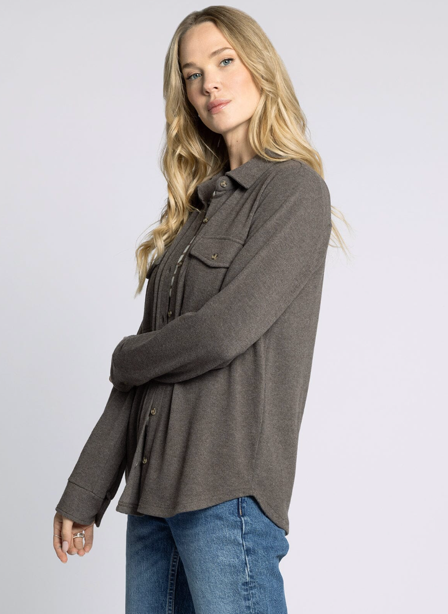 Cassian Shirt : Brown Heather