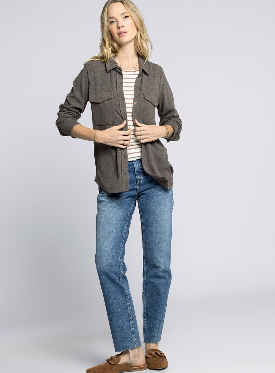 Cassian Shirt : Brown Heather