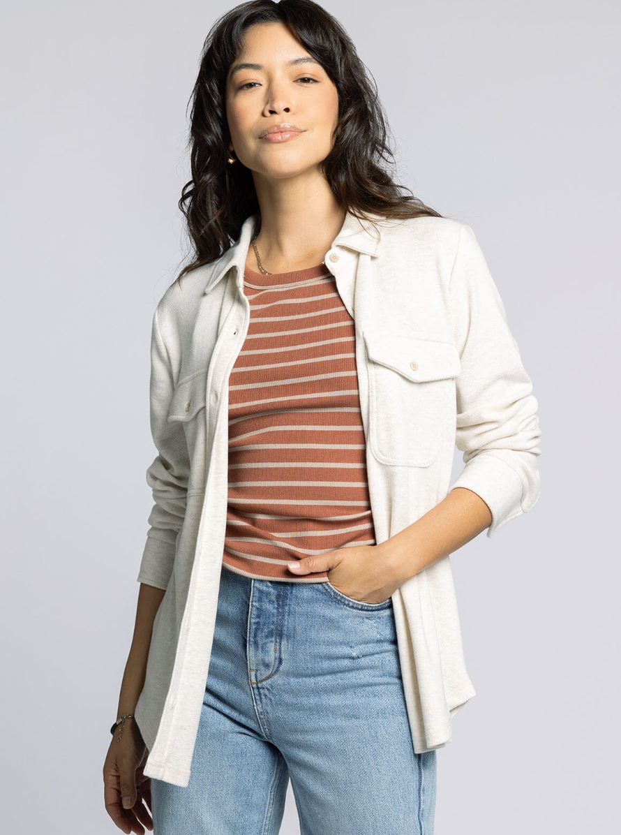 Cassian Top : Heather Oat