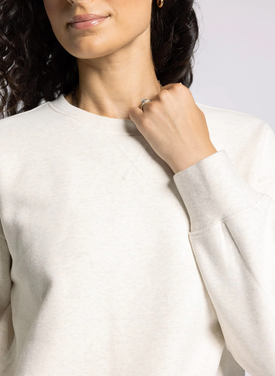 Serenity Fleece Crewneck : Heather Oat