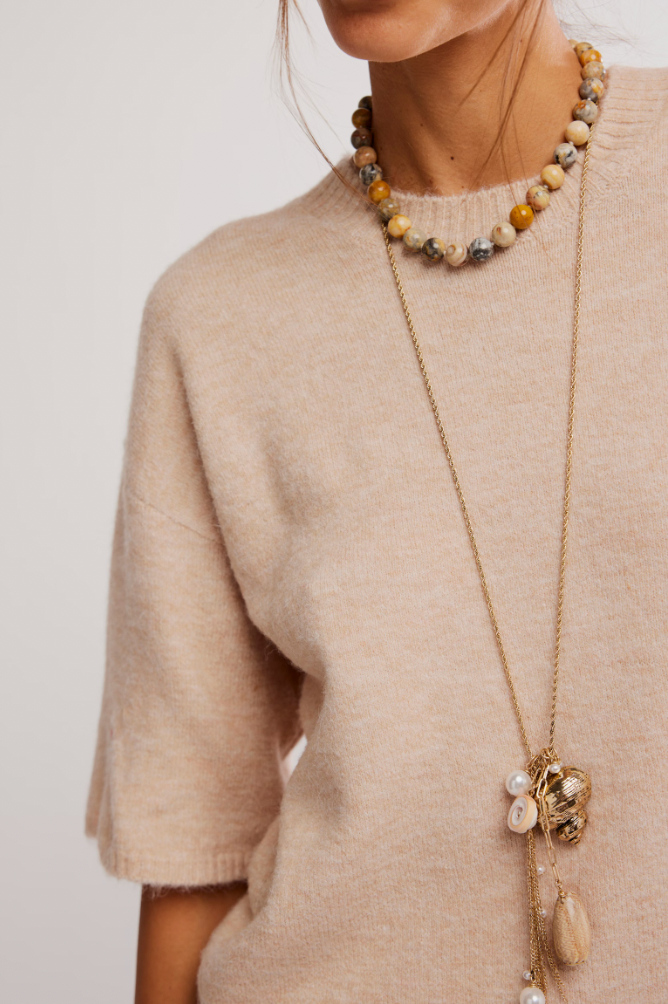 Free People: Margot Sweater Tee in Pearl