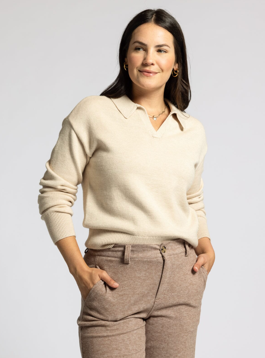 Lotus Sweater : Heather Sandstone