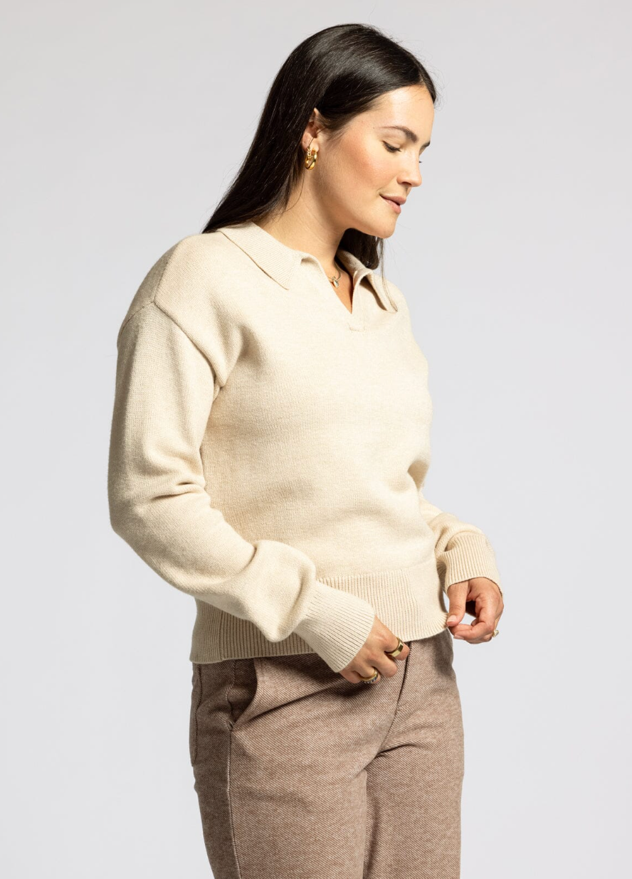 Lotus Sweater : Heather Sandstone