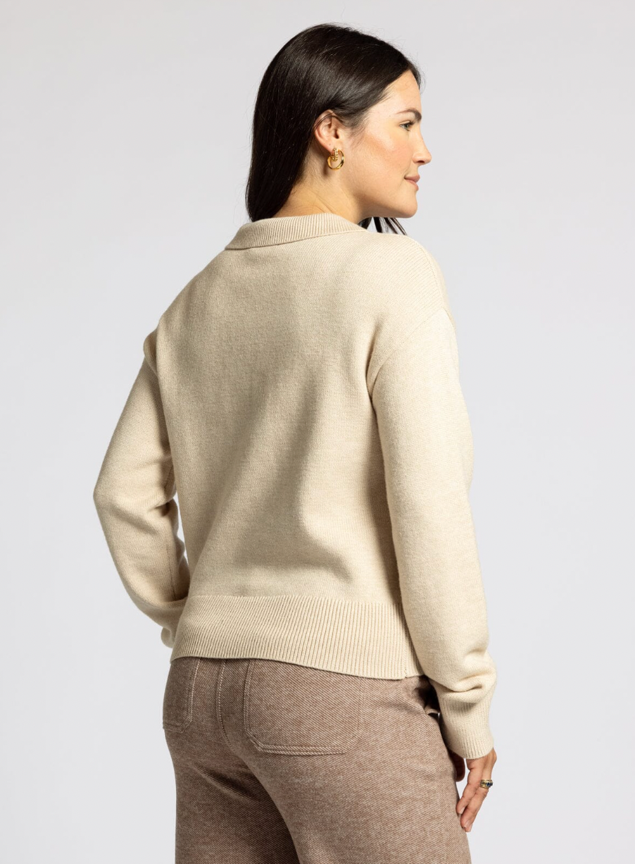 Lotus Sweater : Heather Sandstone