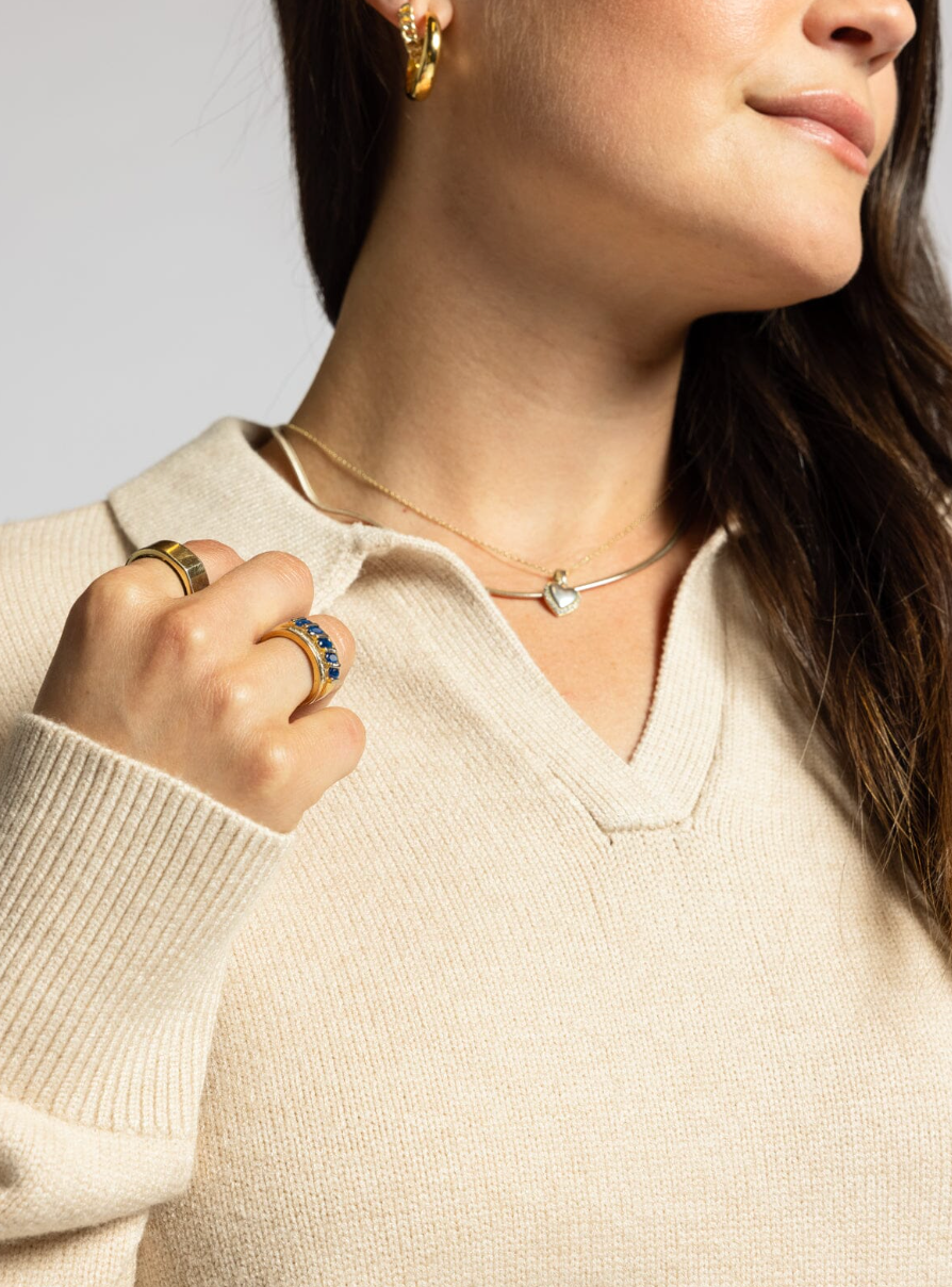 Lotus Sweater : Heather Sandstone