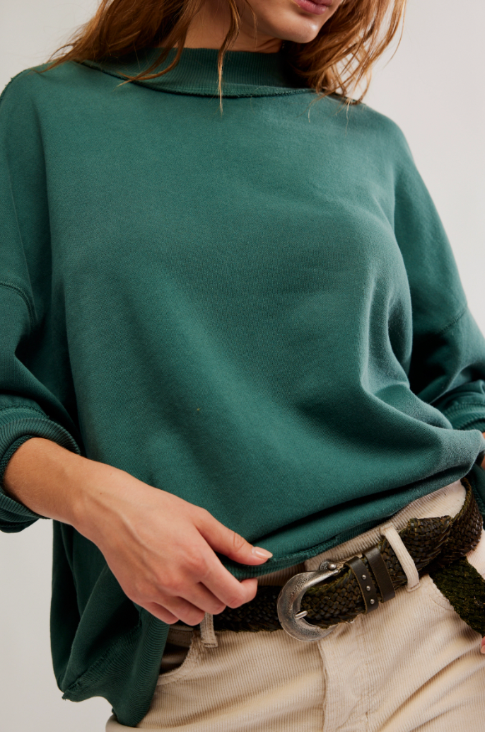 Free People: Palm Springs Pullover in Sea Moss