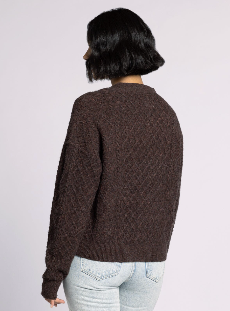 Calista Cardigan : Heather Coffee