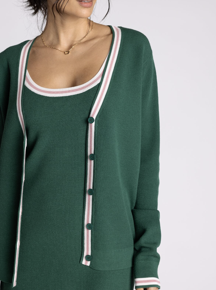 Becca Cardigan in Forest Pink