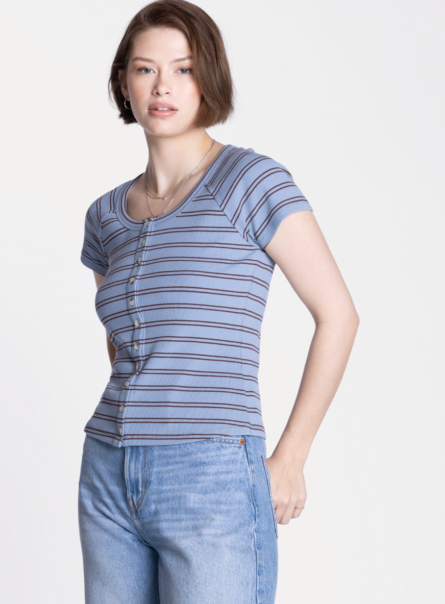 Thread & Supply: Adina Top in Blue/Brown