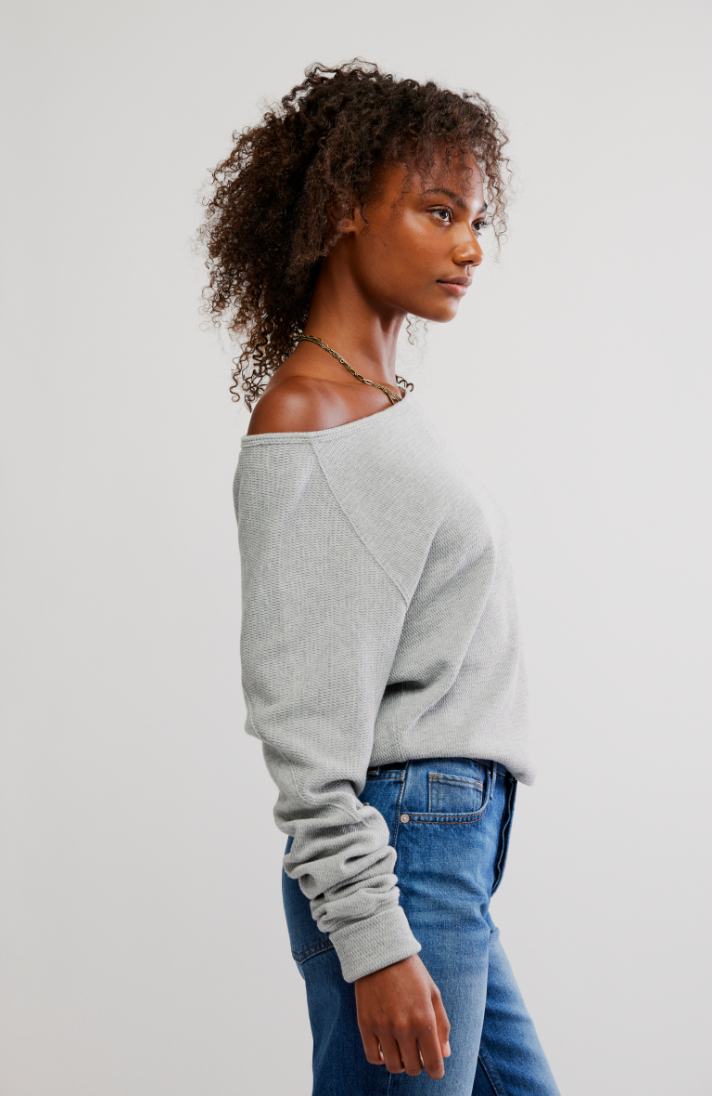 Free People: Jess Long Sleeve in Heather Grey