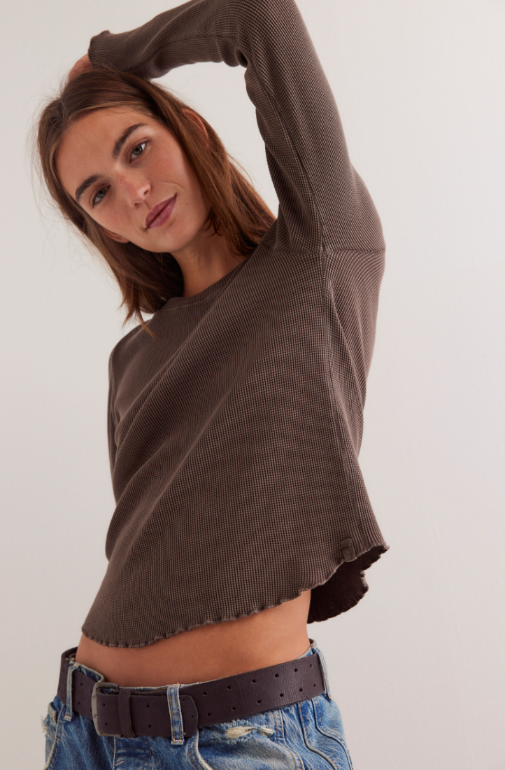 Free People: Easy Does It Tee in Double Espresso