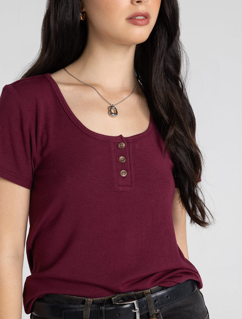 Thread & Supply: Evanore Top in Zinfandel