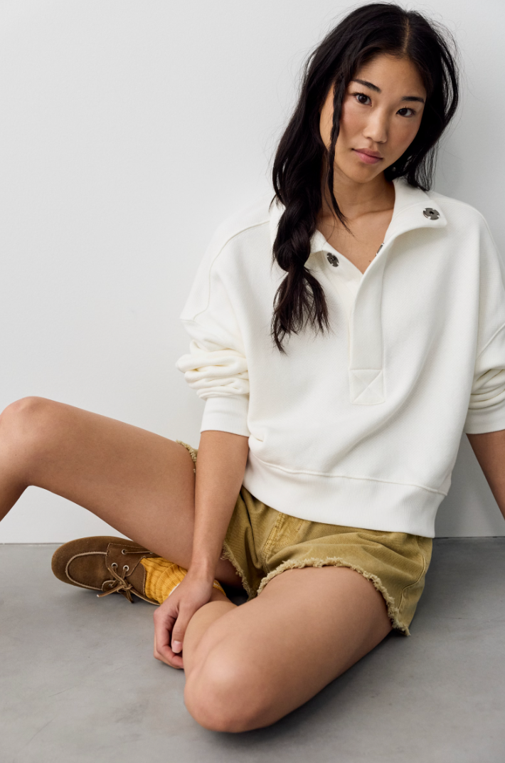 Free People: Timeless Pullover in Clean Ivory