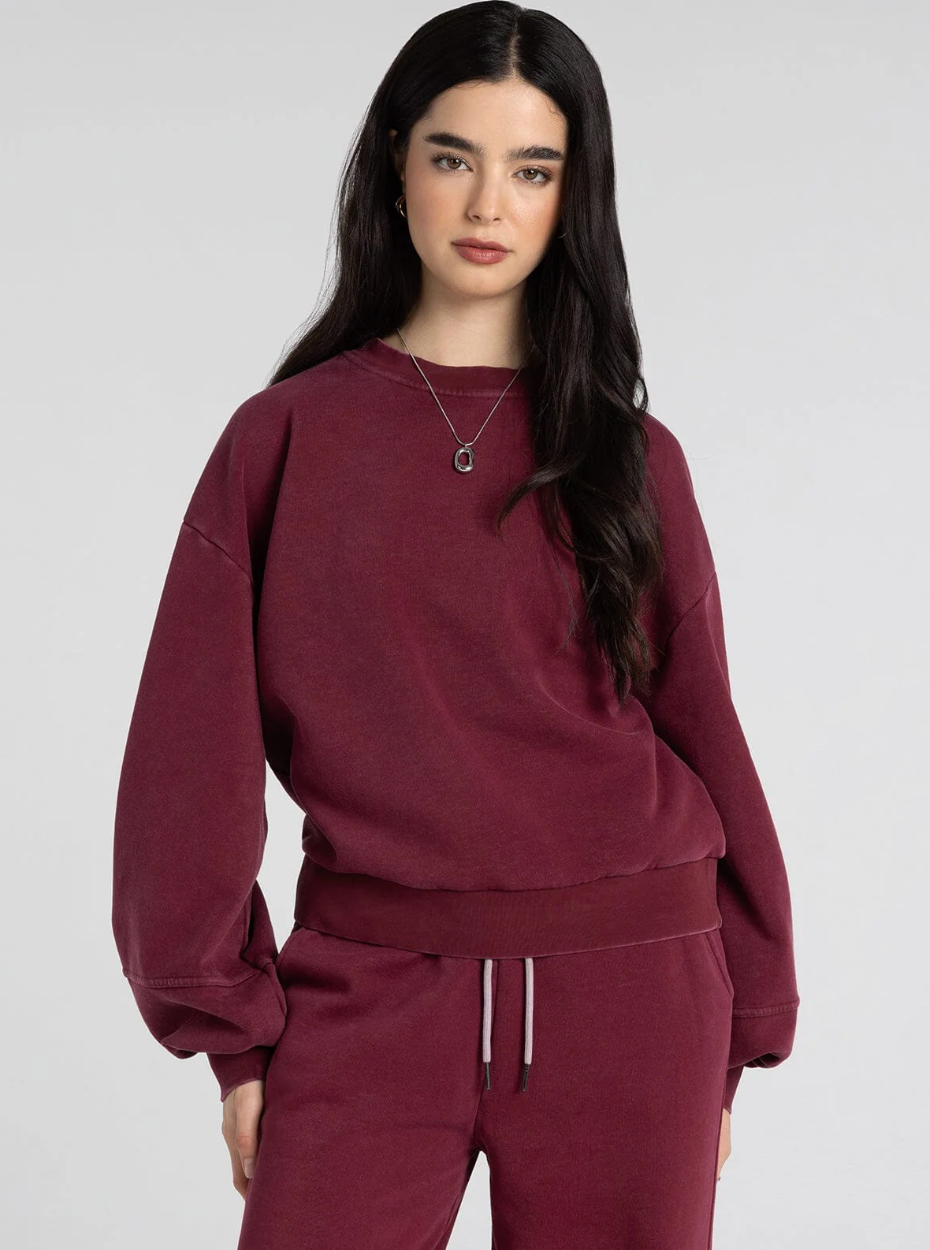 Thread & Supply: Ashford Sweatshirt in Zinfandel