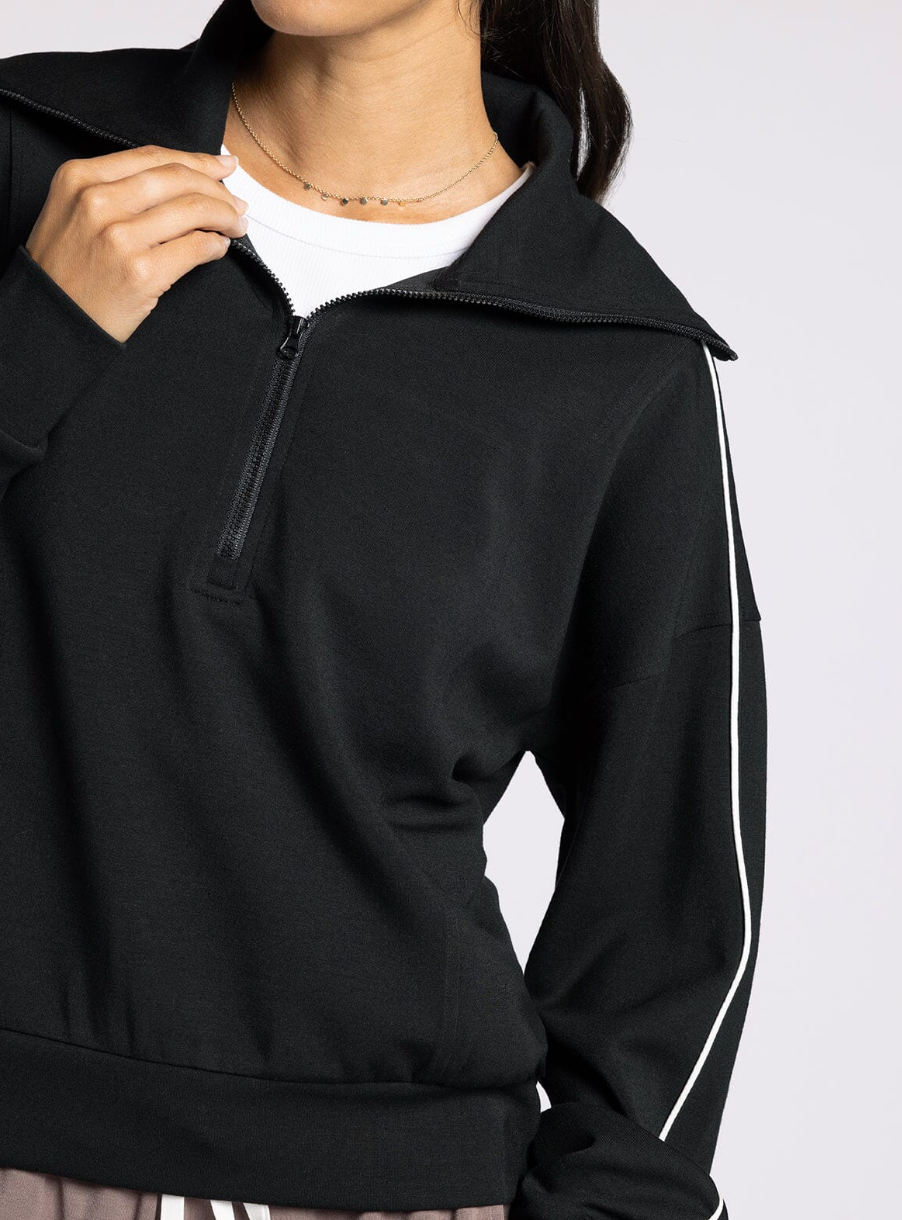 black athletic 1/4 zip