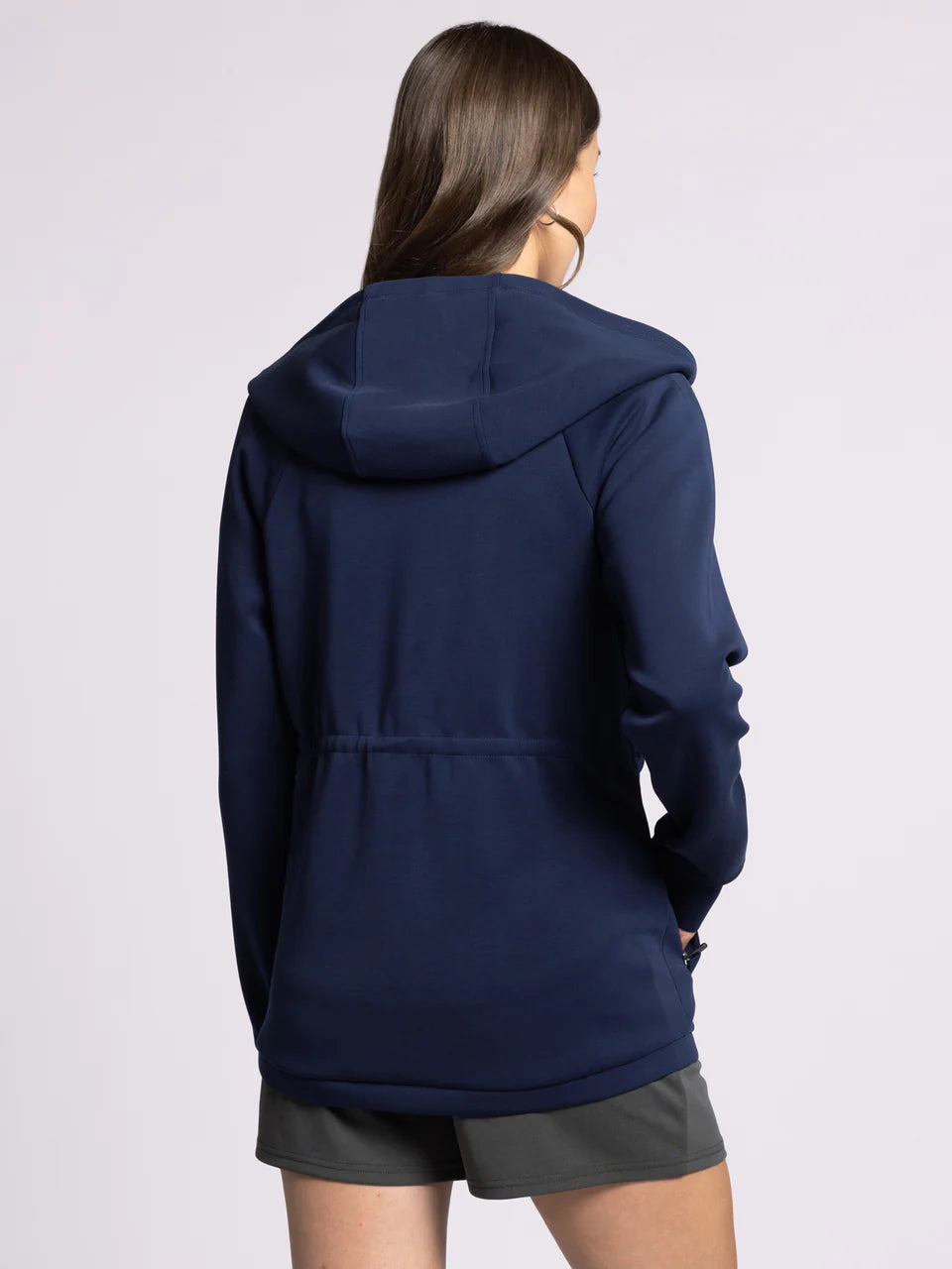 navy athletic zip jacket