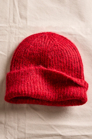 Free People: Frostline Beanie in Red
