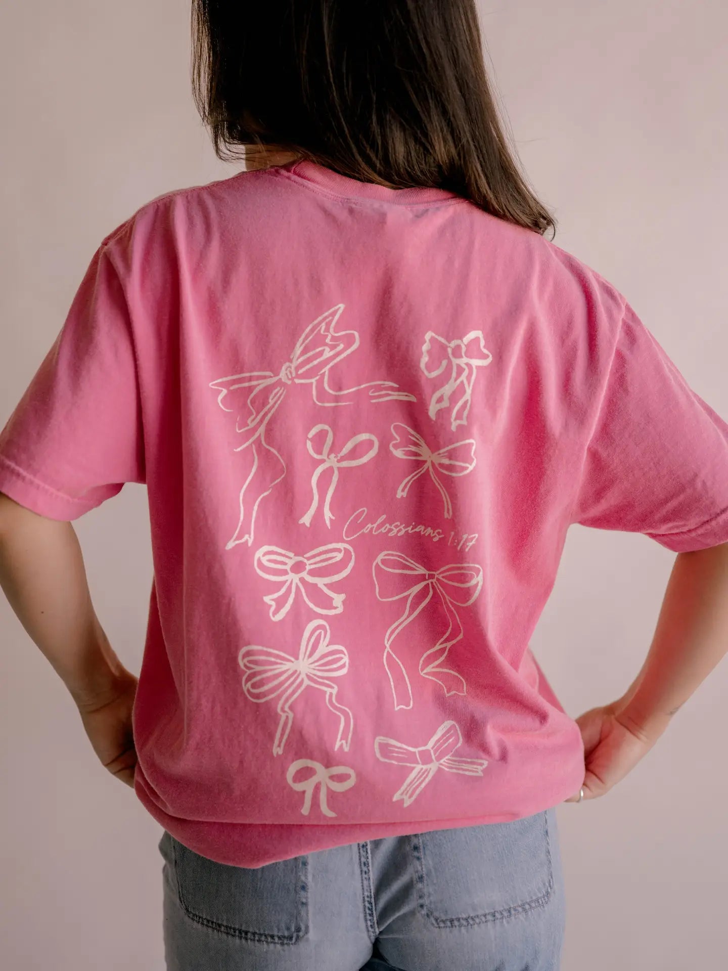 He Holds All Together Tee : Pink
