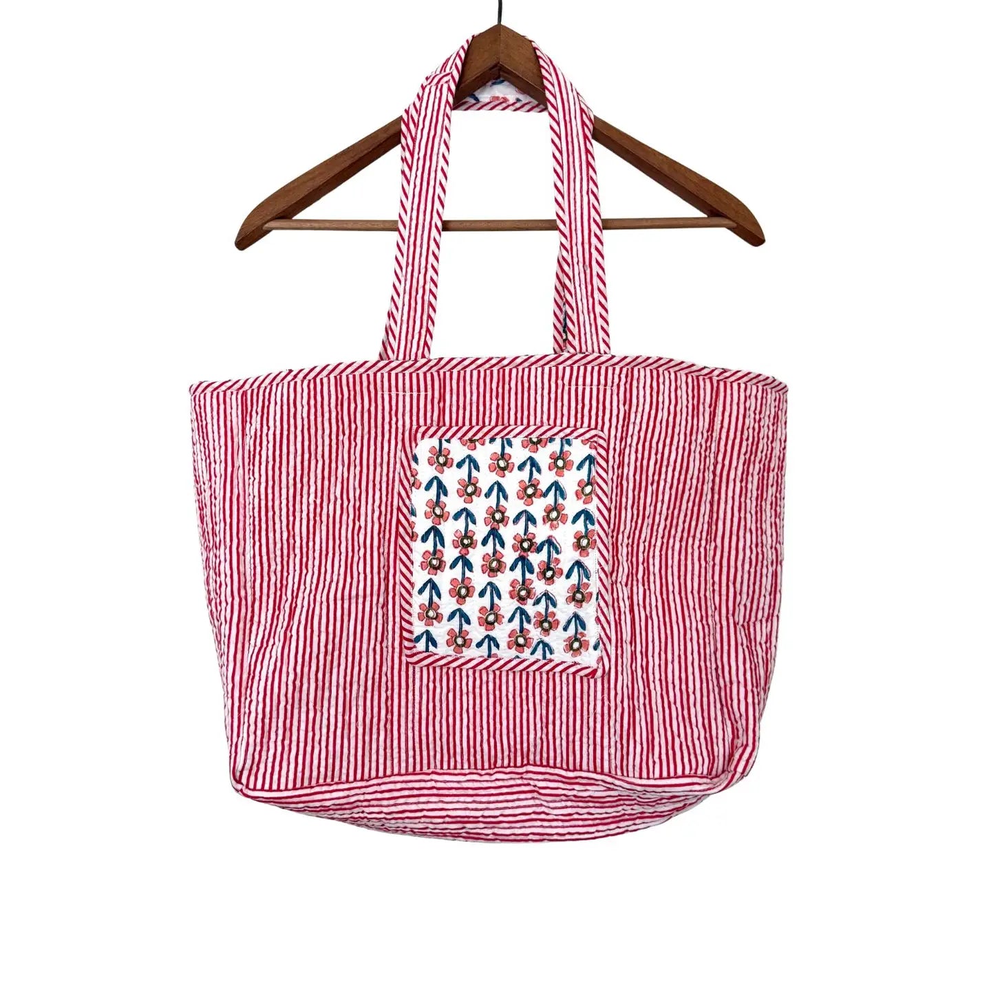 Quilted Tote : Red
