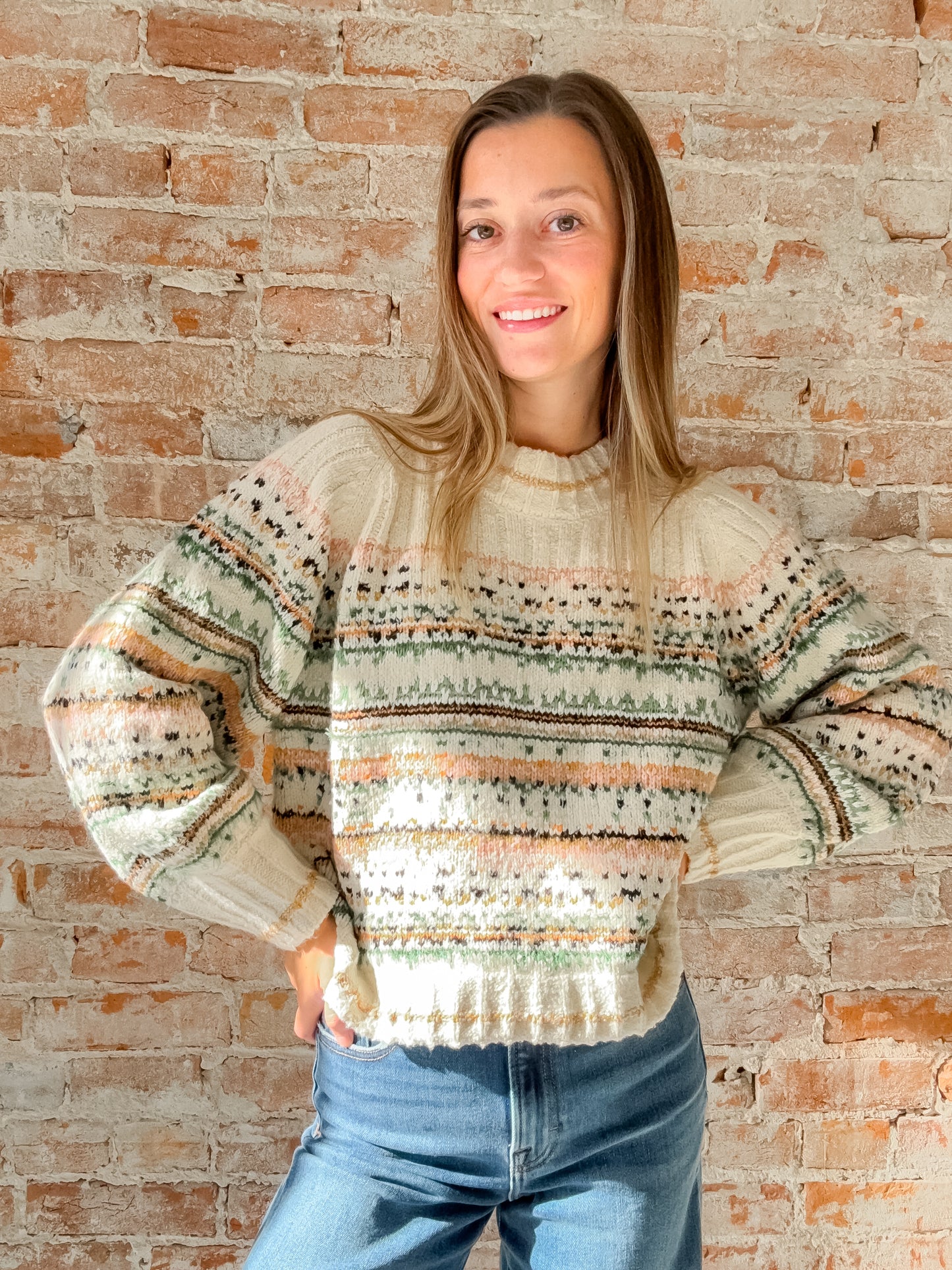 fair isle print sweater