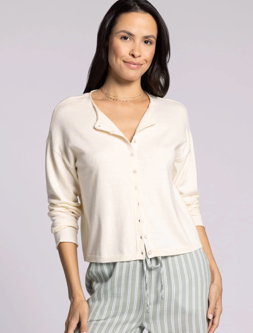 cream button down cardigan sweater