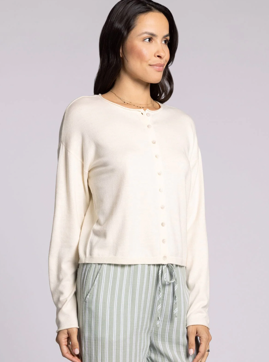 cream button down cardigan sweater