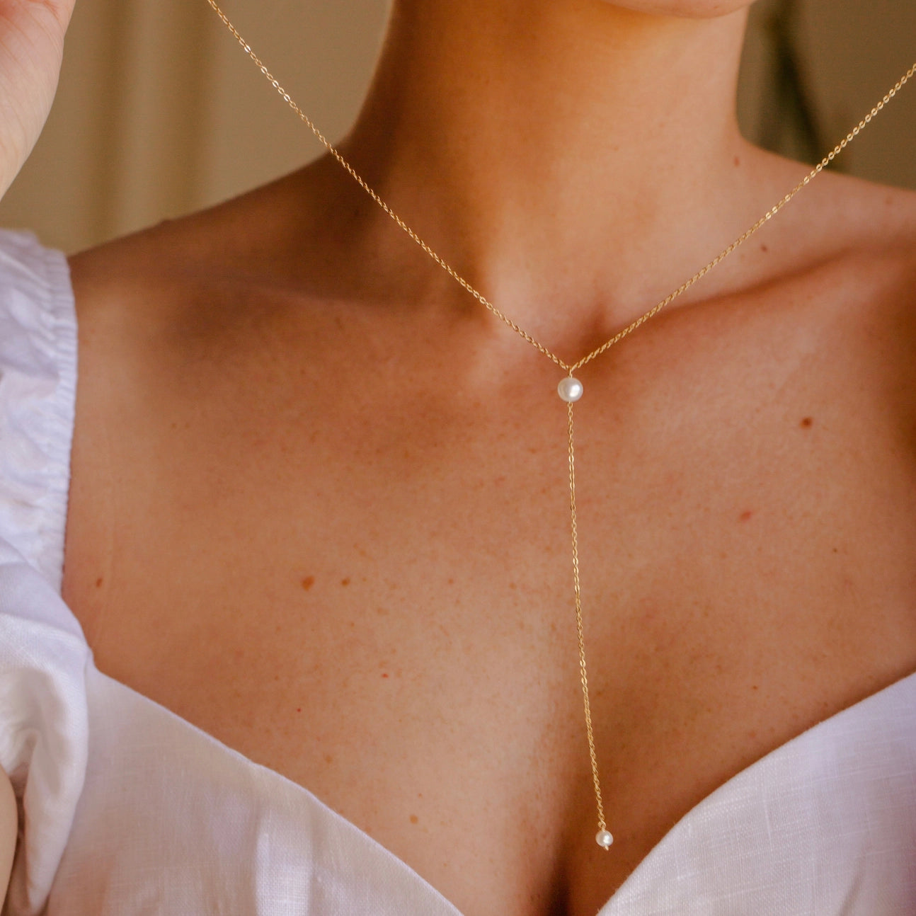 Pearl Lariat Necklace