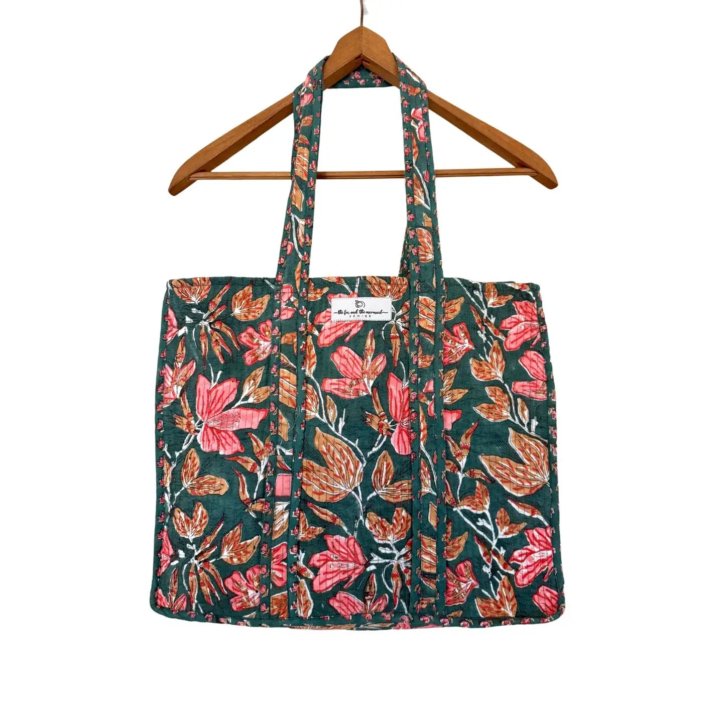 Quilted Tote : Emerald