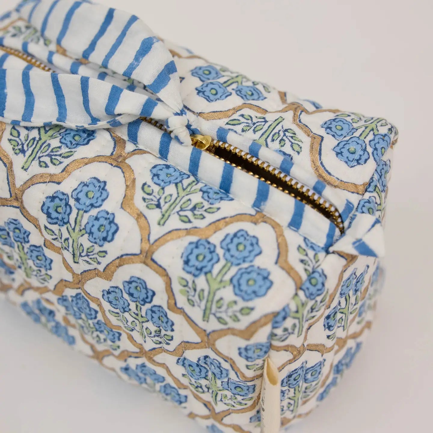 Trellis Indigo Toiletry Bag : Small